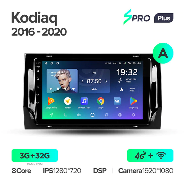 Штатная магнитола Teyes SPRO+ для Skoda Kodiaq 2017-2018 на Android 10