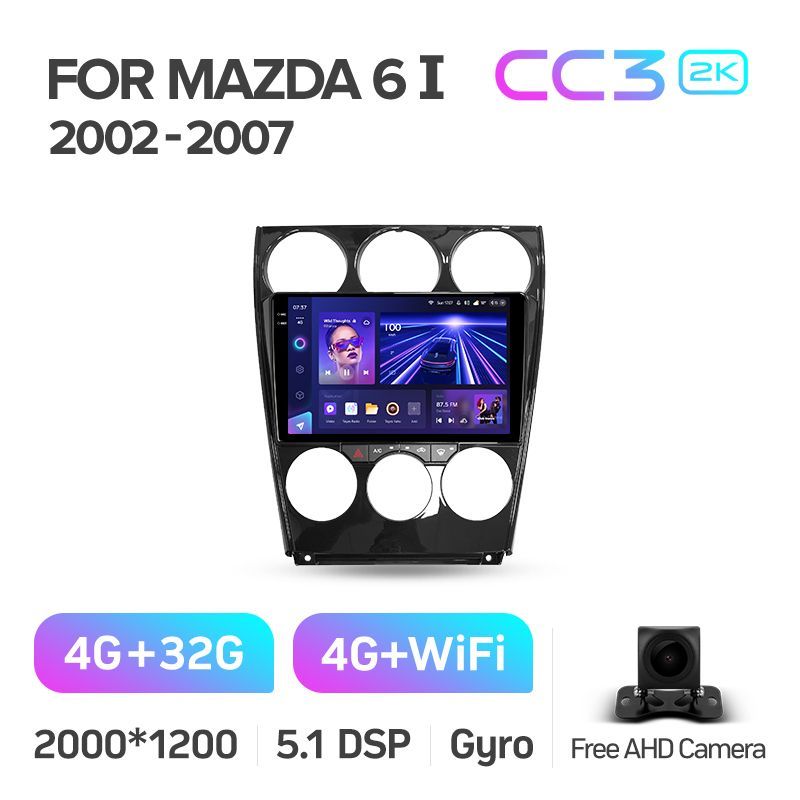 Штатная магнитола Teyes CC3 2K для Mazda 6 GH 2006-2012 на Android 10