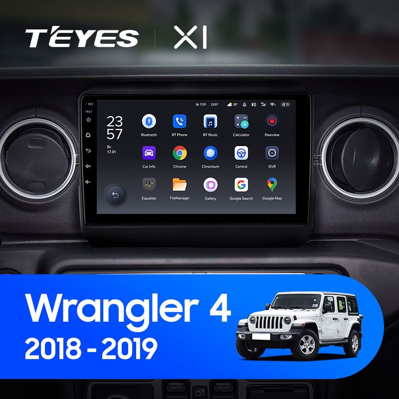 Штатная магнитола Teyes X1 для Jeep Wrangler 4 JL 2018-2019 на Android 10