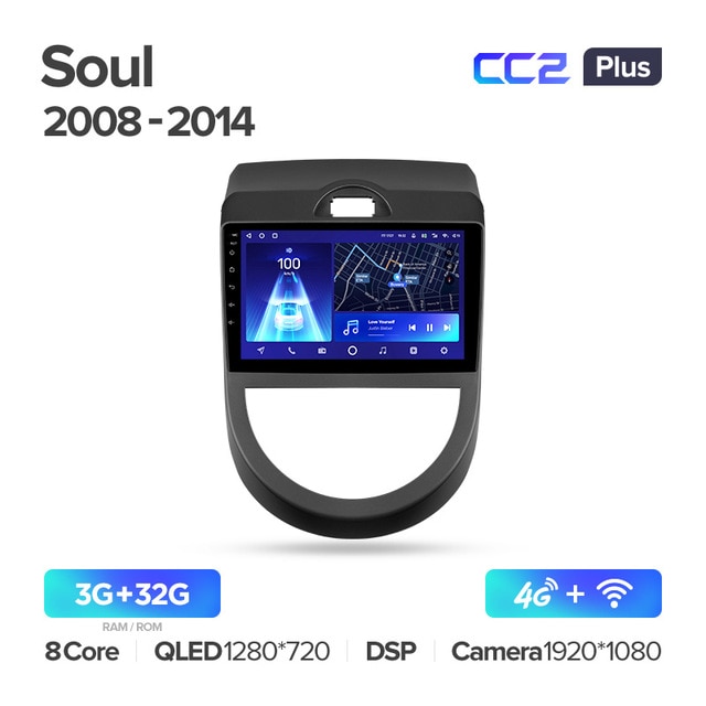 Штатная магнитола Teyes CC2PLUS для KIA Soul AM 2008-2011 на Android 10