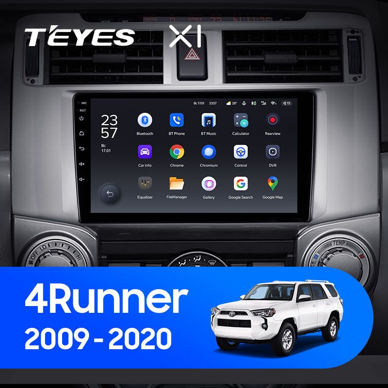 Штатная магнитола Teyes X1 для Toyota 4Runner 5 N280 2009-2020 на Android 10