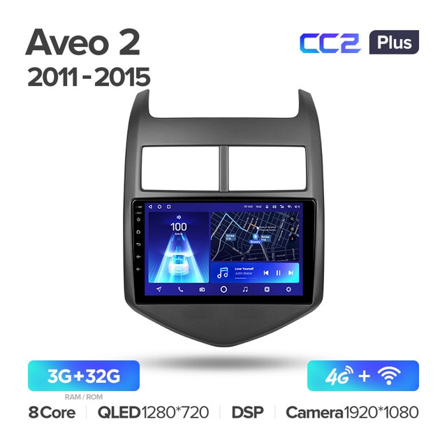Штатная магнитола Teyes CC2PLUS для Chevrolet Aveo 2 2011-2015 на Android 10