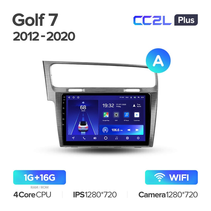 Штатная магнитола Teyes CC2L PLUS для Volkswagen Golf 7 MK7 2014-2018 на Android 8.1