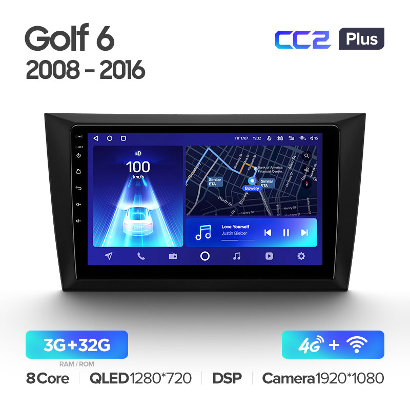 Штатная магнитола Teyes CC2PLUS для Volkswagen Golf 6 2008-2016 на Android 10