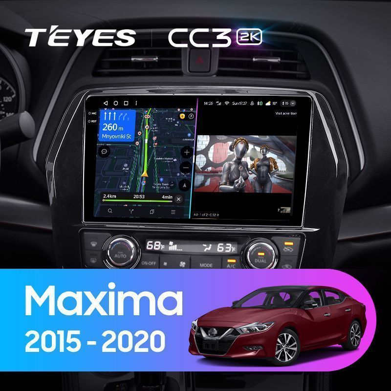 Штатная магнитола Teyes CC3 2K для Nissan Maxima A36 2015-2020 на Android 10