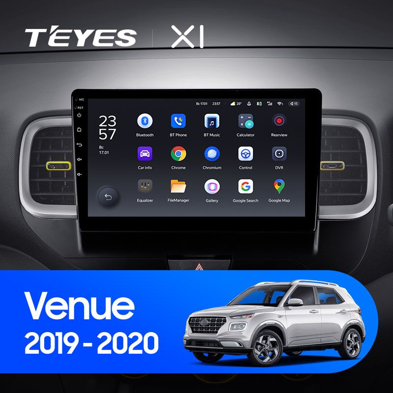 Штатная магнитола Teyes X1 для Hyundai Venue 2019-2020 Right hand driver на Android 10