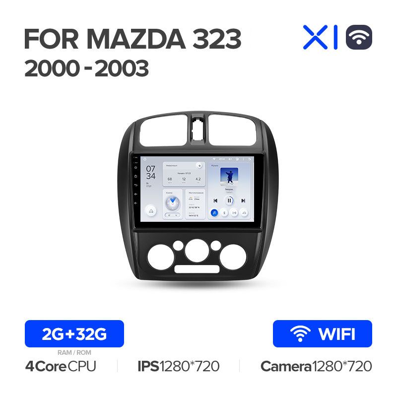 Штатная магнитола Teyes X1 для Mazda 323 BJ 2000-2003 на Android 10