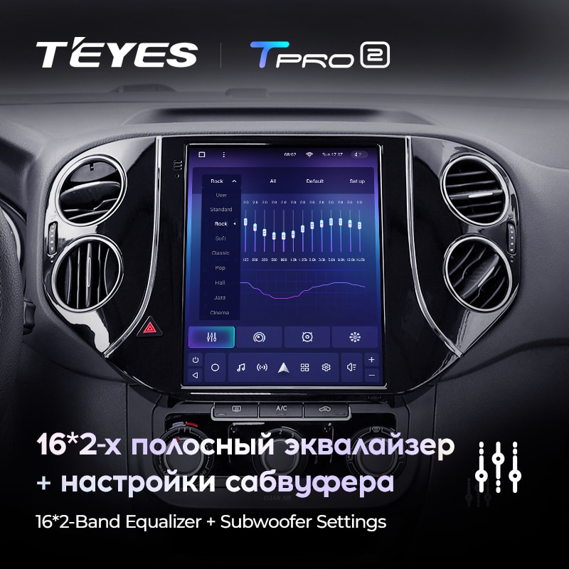 Штатная магнитола Teyes TPRO2 для Volkswagen Tiguan 1 NF 2007-2016 на Android 10