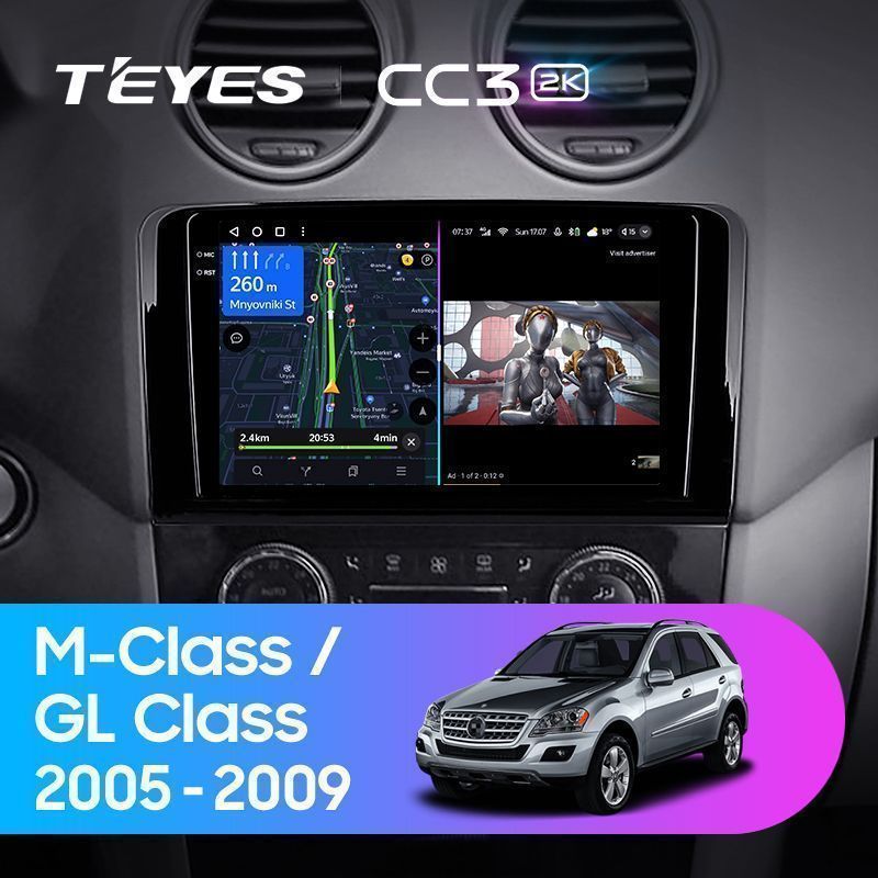 Штатная магнитола Teyes CC3 2K для Mercedes-Benz ML350 GL320 2005-2009 на Android 10