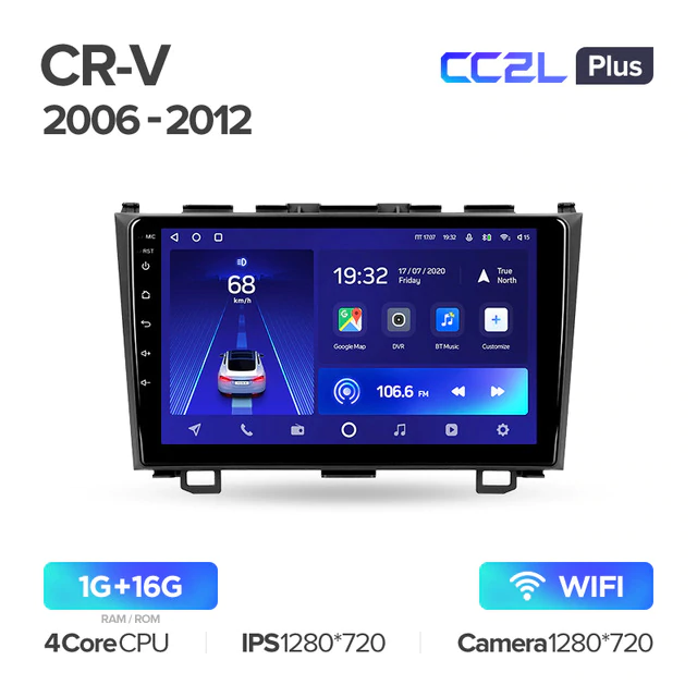 Штатная магнитола Teyes CC2L PLUS для Honda CRV CR-V 3 RE 2006-2012 на Android 8.1