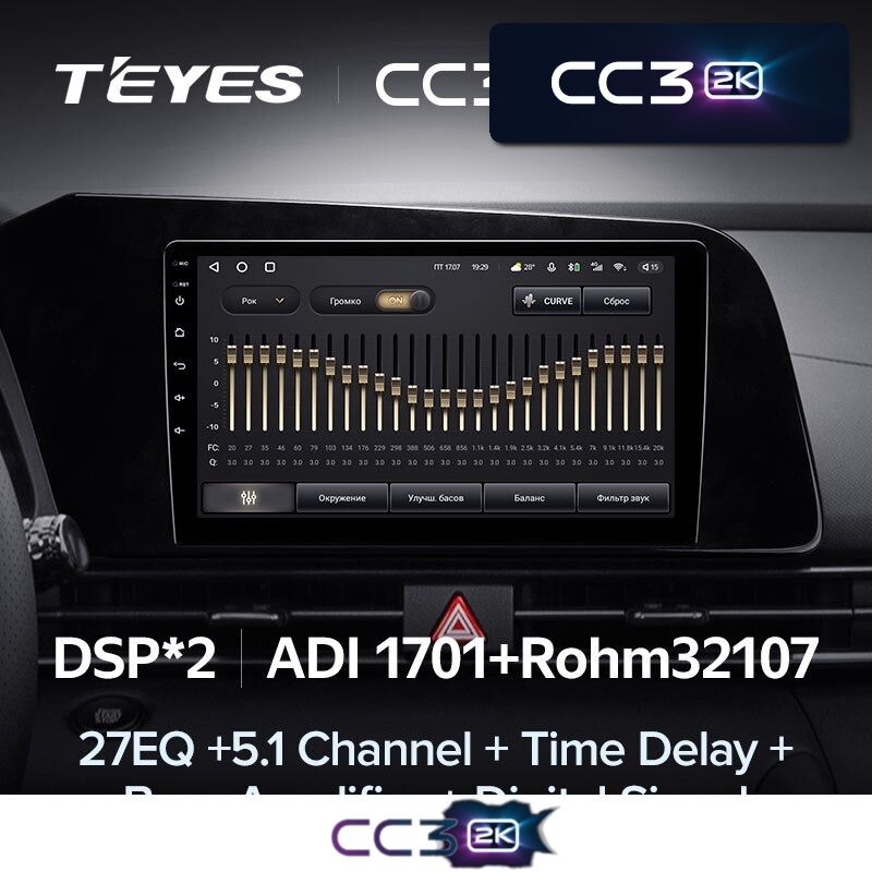 Штатная магнитола Teyes CC3 2K для Hyundai Elantra 7 CN7 2020-2021 на Android 10
