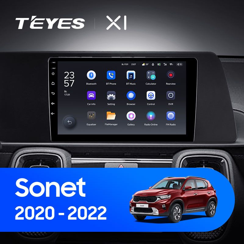 Штатная магнитола Teyes X1 для KIA Sonet 2020-2022 на Android 10