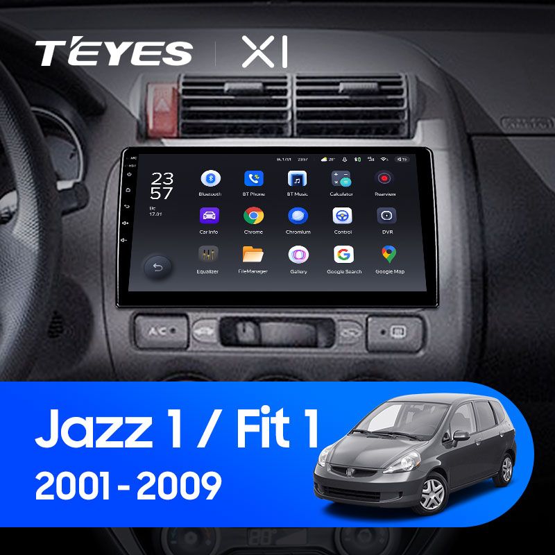 Штатная магнитола Teyes X1 для Honda Jazz 1 GD Fit 1 2001-2009 на Android 10
