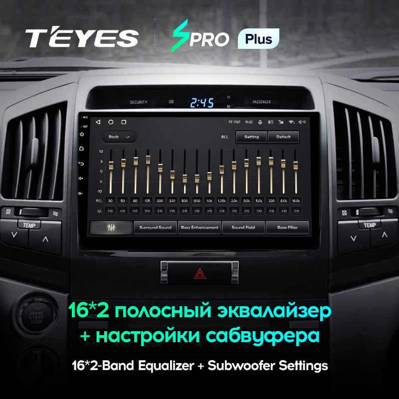 Штатная магнитола Teyes SPRO+ для Toyota Land Cruiser 200 2007-2015 на Android 10