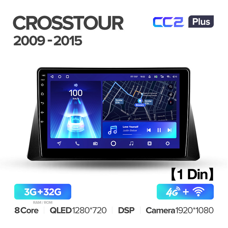 Штатная магнитола Teyes CC2PLUS для Honda Crosstour 1 TF 2009-2015 на Android 10