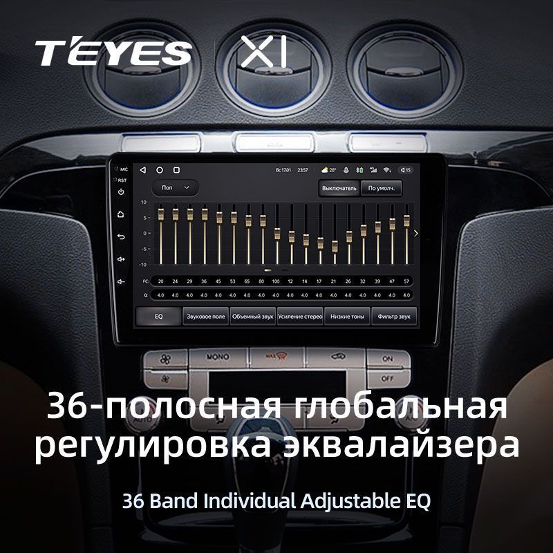 Штатная магнитола Teyes X1 для Ford S-MAX 1 2006-2015 на Android 10