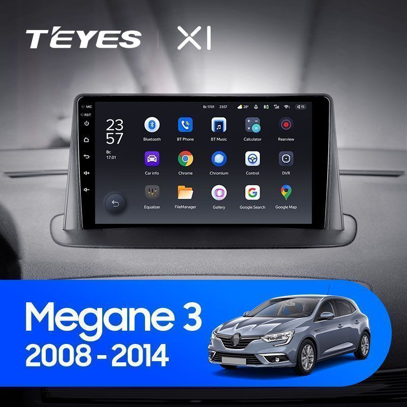Штатная магнитола Teyes X1 для Renault Megane 3 2008-2014 на Android 10