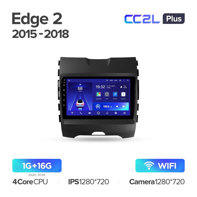 Штатная магнитола Teyes CC2L PLUS для Ford Edge 2 2015-2018 на Android 8.1