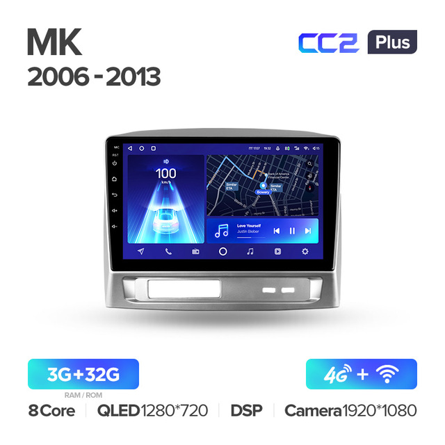 Штатная магнитола Teyes CC2PLUS для Geely MK 1 2006 - 2013 на Android 10
