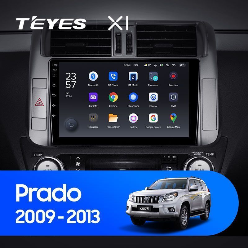 Штатная магнитола Teyes X1 для Toyota Land Cruiser Prado 150 2009-2013 на Android 10