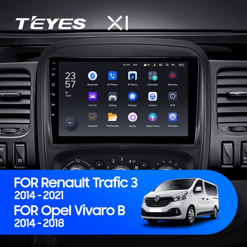 Штатная магнитола Teyes X1 для Opel Vivaro B 2014-2018 на Android 10