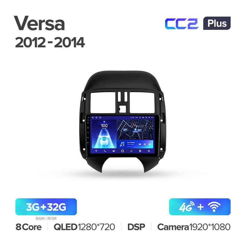 Штатная магнитола Teyes CC2PLUS для Nissan Sunny Versa C17 2012-2014 на Android 10