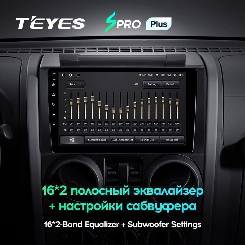 Штатная магнитола Teyes SPRO+ для Jeep Wrangler 3 JK 2008-2010 на Android 10
