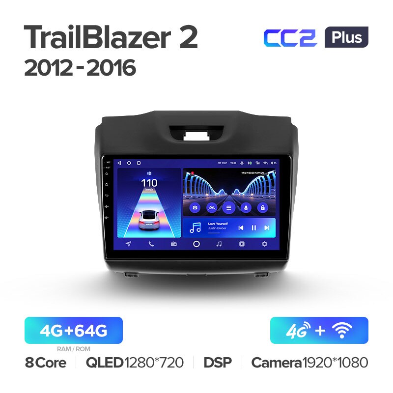 Штатная магнитола Teyes CC2PLUS для Chevrolet TrailBlazer 2 2012-2015 на Android 10