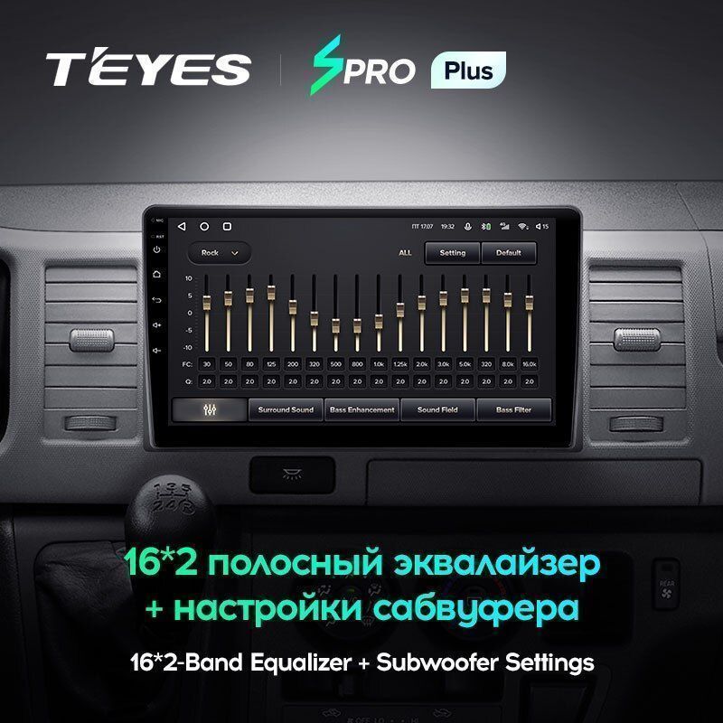 Штатная магнитола Teyes SPRO+ для Toyota Hiace XH10 2004-2021 на Android 10