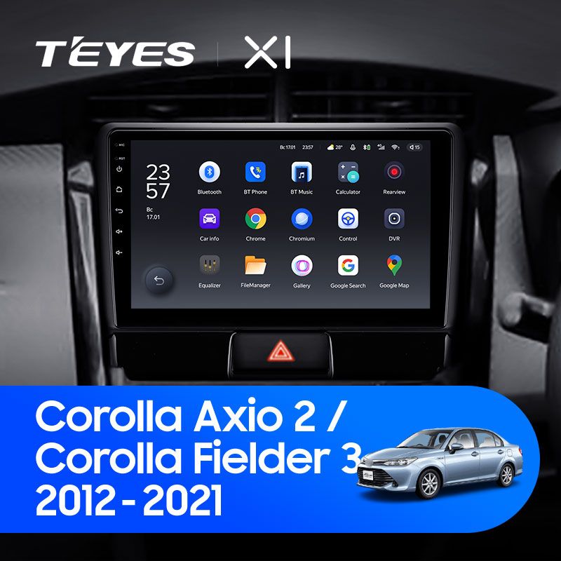 Штатная магнитола Teyes X1 для Toyota Corolla Axio 2 Fielder 3 2012-2021 на Android 10