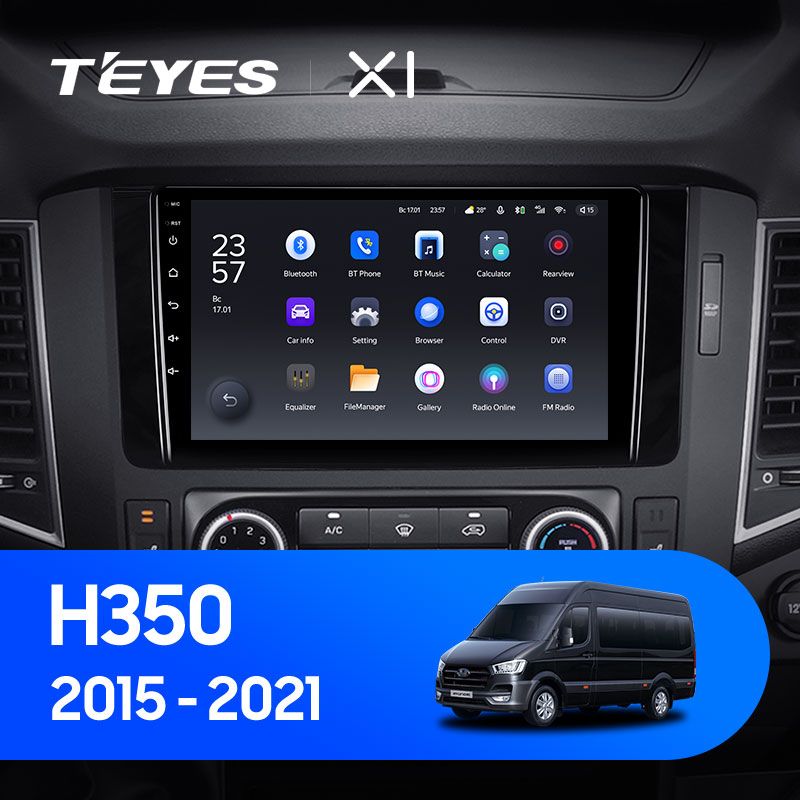 Штатная магнитола Teyes X1 для Hyundai H350 2015-2021 на Android 10