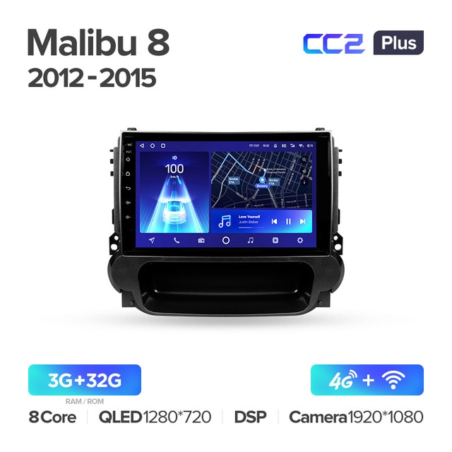Штатная магнитола Teyes CC2PLUS для Chevrolet Malibu 8 2012-2015 на Android 10