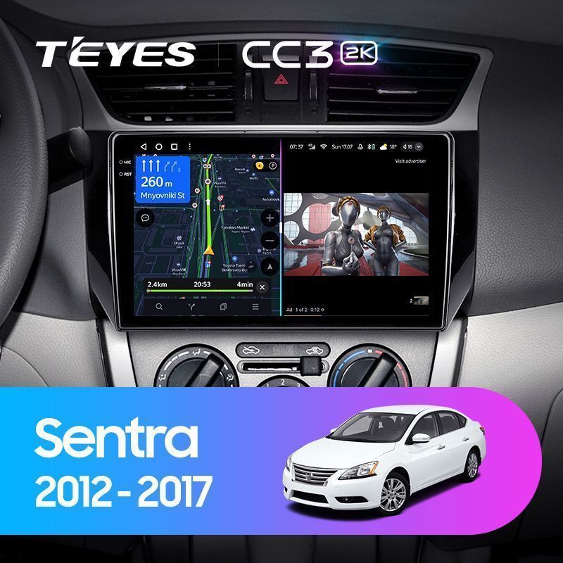 Штатная магнитола Teyes CC3 2K для Nissan Sentra B17 2012-2017 на Android 10