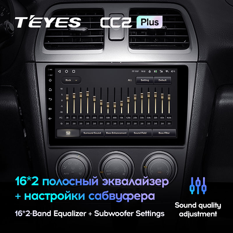 Штатная магнитола Teyes CC2PLUS для Subaru Impreza GD GG 2002-2007 на Android 10