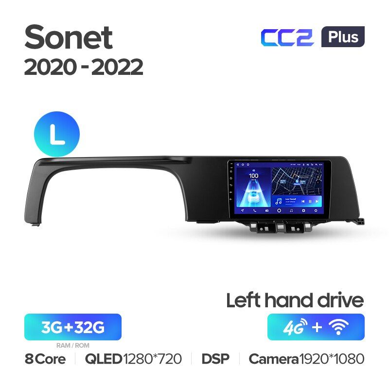 Штатная магнитола Teyes CC2PLUS для KIA Sonet 2020-2022 на Android 10