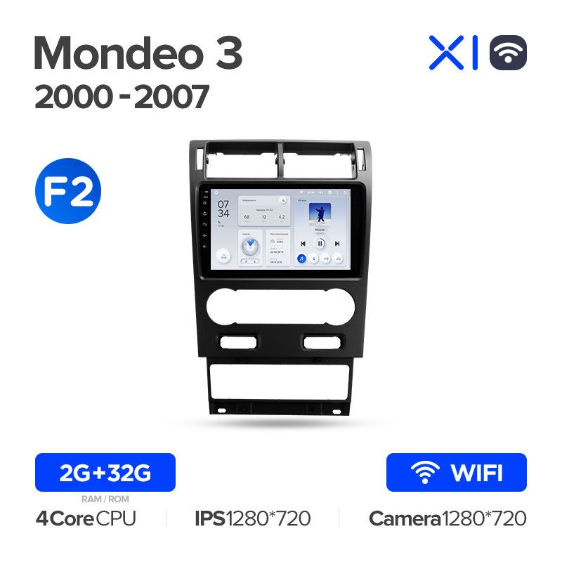 Штатная магнитола Teyes X1 для Ford Mondeo 3 2000-2007 на Android 10