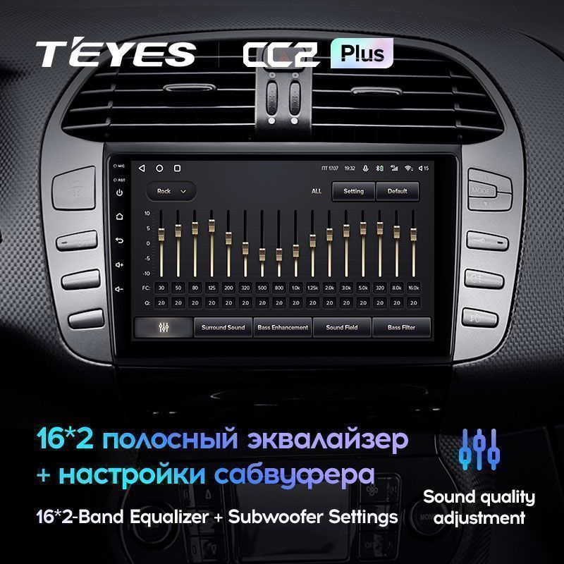 Штатная магнитола Teyes CC2PLUS для Fiat Bravo 198 2 2007-2014 на Android 10