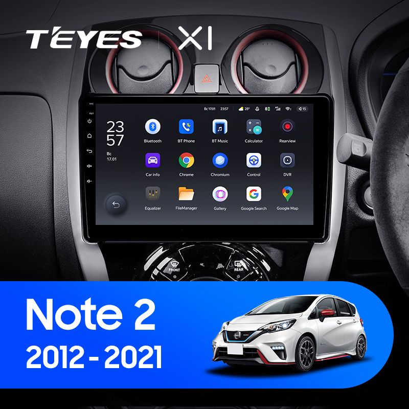 Штатная магнитола Teyes X1 для Nissan Note 2 E12 2012-2021 на Android 10