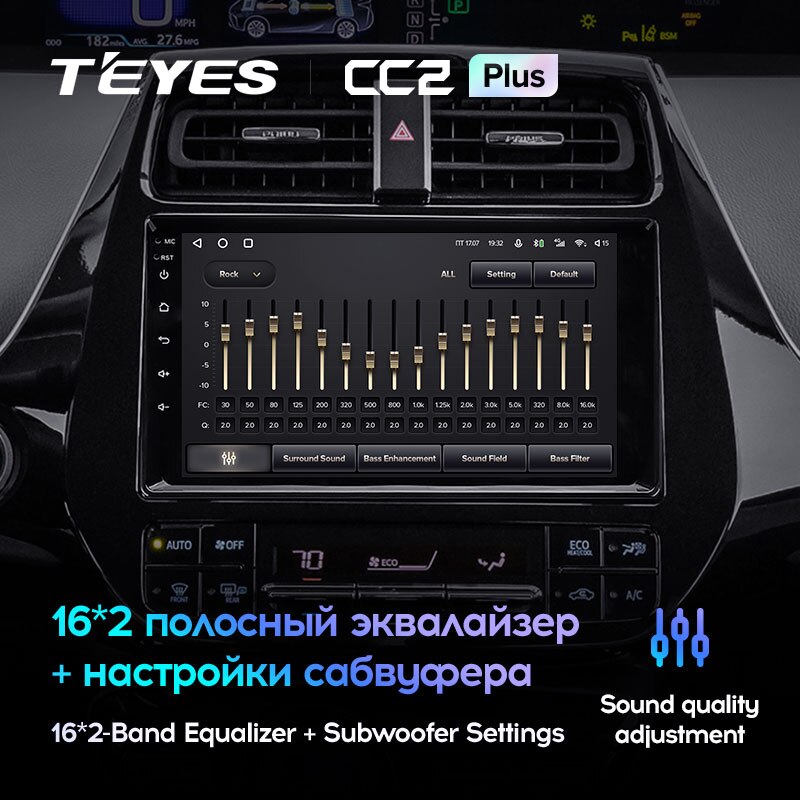 Штатная магнитола Teyes CC2PLUS для Toyota Prius XW50 2015-2020 на Android 10