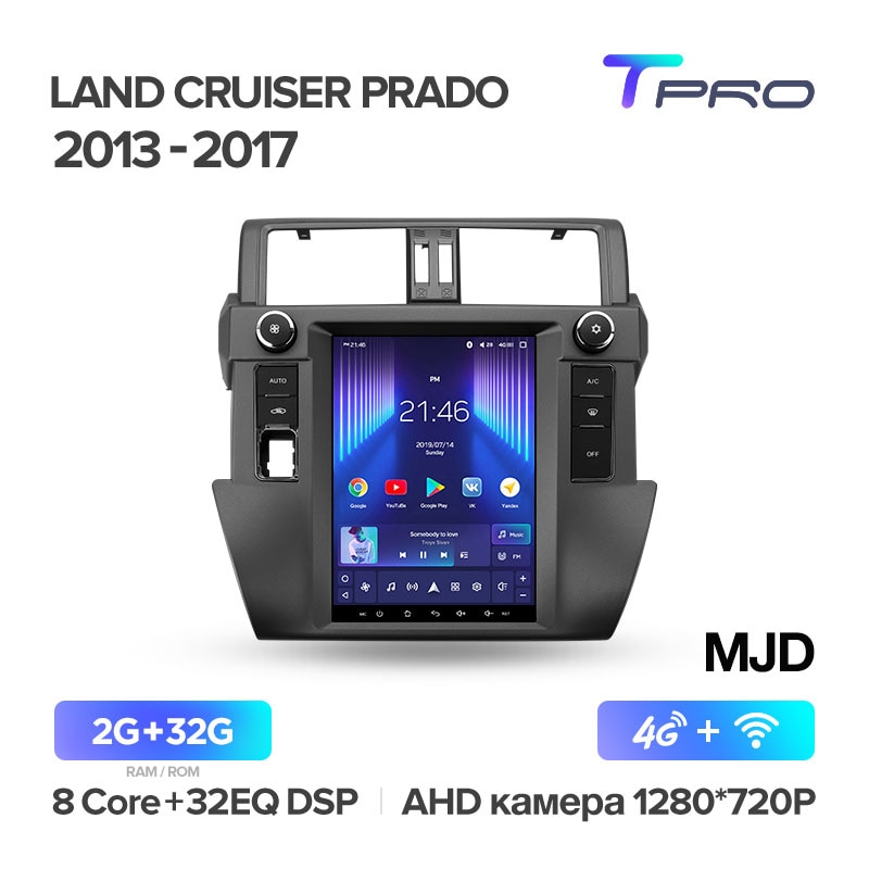 Штатная магнитола Teyes TPRO для Toyota Land Cruiser Prado 150 2013-2017 на Android 8.1