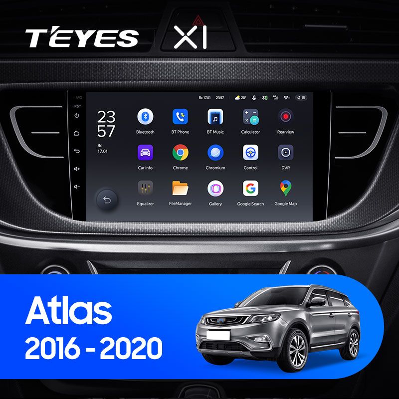 Штатная магнитола Teyes X1 для Geely Atlas NL-3 2016 - 2020 на Android 10