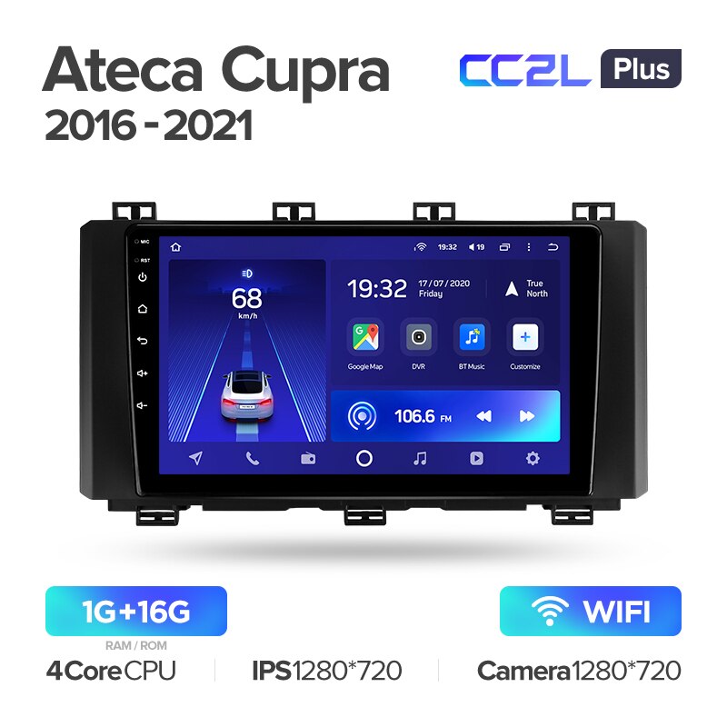 Штатная магнитола Teyes CC2L PLUS для Seat Ateca Cupra 2016-2021 на Android 8.1