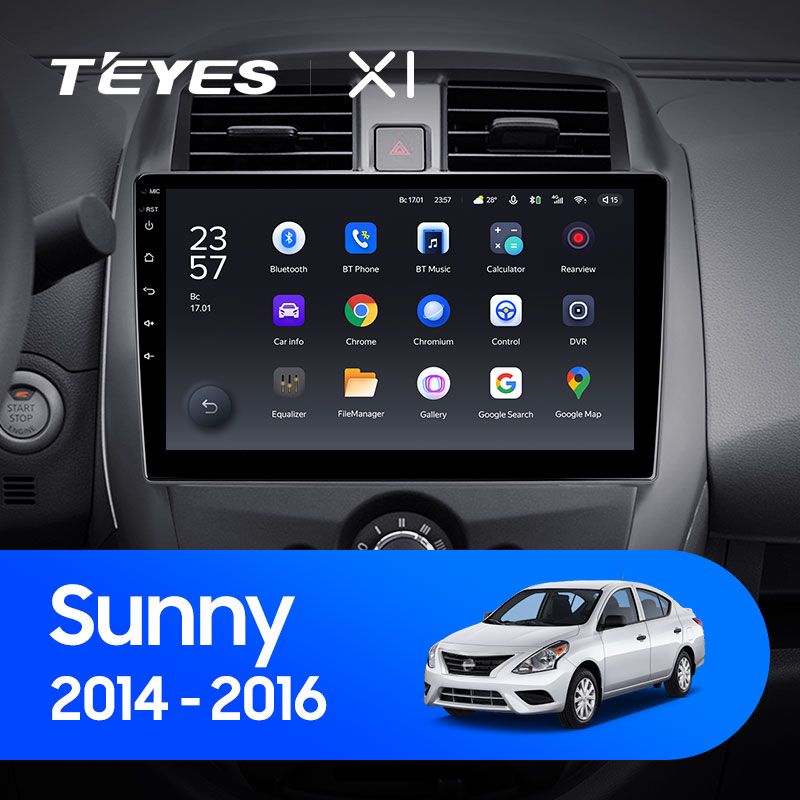 Штатная магнитола Teyes X1 для Nissan Sunny 2014-2016 на Android 10