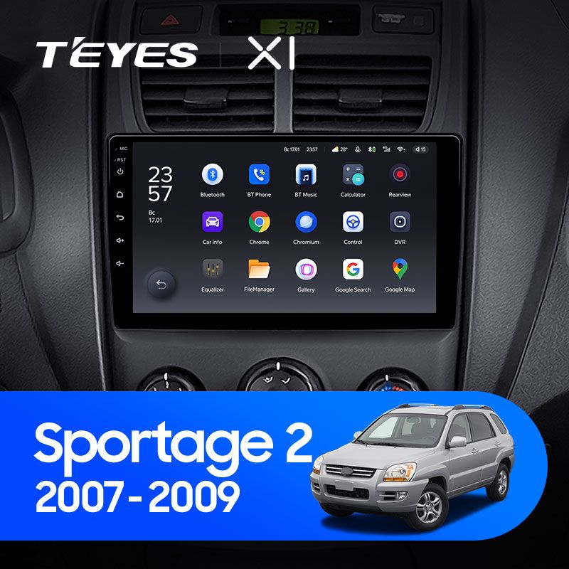 Штатная магнитола Teyes X1 для KIA Sportage 2 JE KM 2007-2009 на Android 10