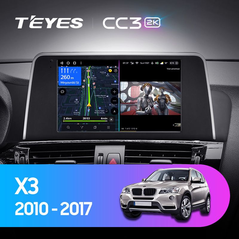 Штатная магнитола Teyes CC3 2K для BMW X3 F25 2010 - 2017 на Android 10