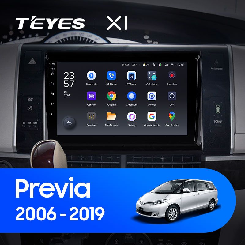 Штатная магнитола Teyes X1 для Toyota Previa XR50 2006-2019 на Android 10