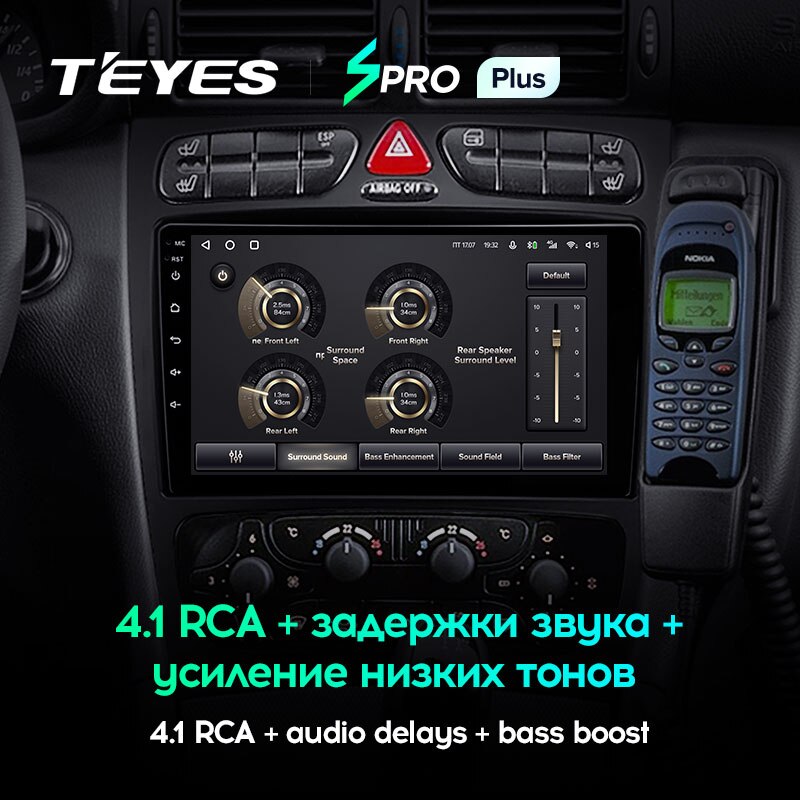 Штатная магнитола Teyes SPRO+ для Mercedes-Benz C/CLK Class 2000-2005 на Android 10