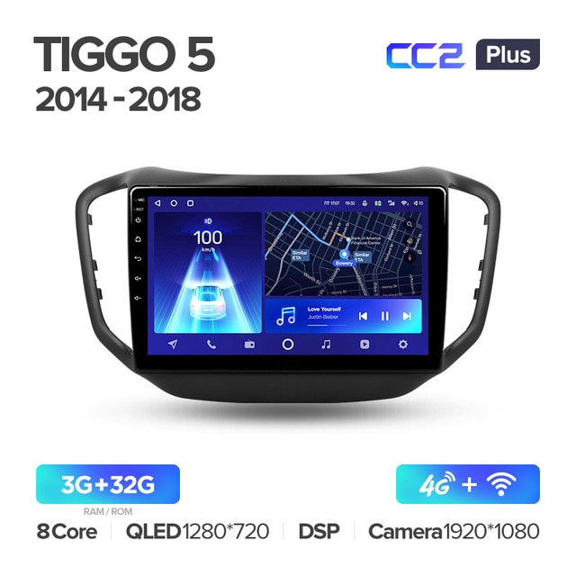 Штатная магнитола Teyes CC2PLUS для Chery Tiggo 2014-2018 на Android 10