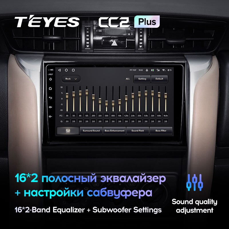 Штатная магнитола Teyes CC2PLUS для Toyota Fortuner 2 2015-2020 на Android 10