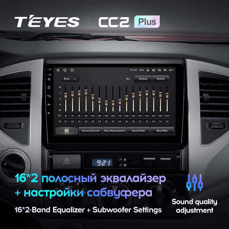 Штатная магнитола Teyes CC2PLUS для Toyota Tacoma 2 N200 Hilux 2005-2015 на Android 10